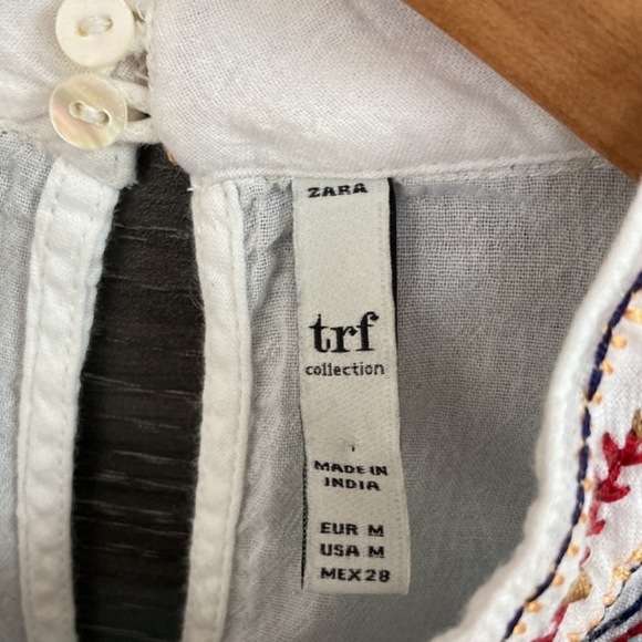 Zara Cotton Boho Embroidered Blouse - Picture 7 of 8
